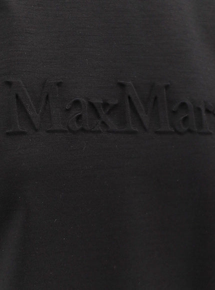 Max Mara Peter Wool T-Shirt With Embossed Frontal Logo