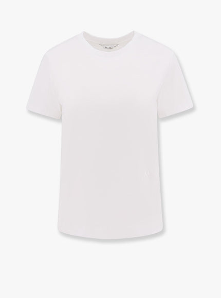 Max Mara Nerina Cotton T-Shirt With Max Mara Embroidery Bianco