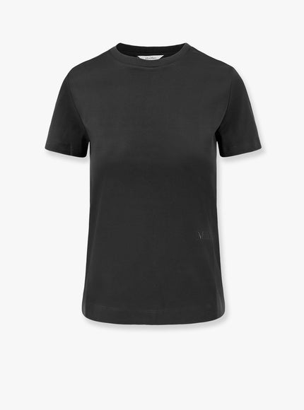 Max Mara Nerina Cotton T-Shirt With Max Mara Embroidery Nero