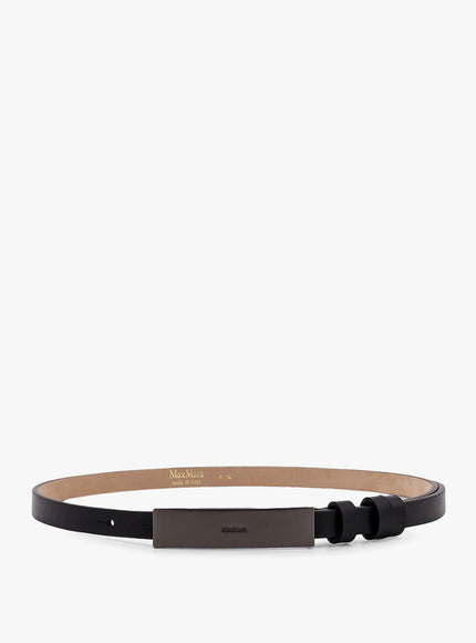 Max Mara New Plate 15 Max Mara Sfilata Leather Belt Nero
