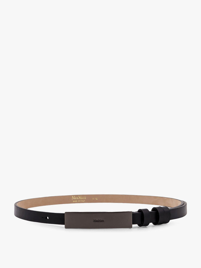 Max Mara New Plate 15 Max Mara Sfilata Leather Belt Nero