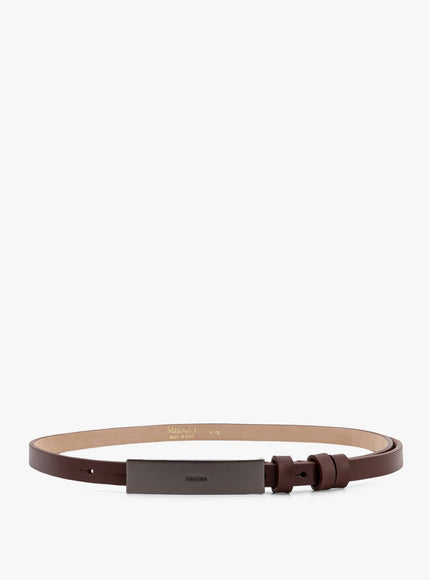 Max Mara New Plate 15 Max Mara Sfilata Leather Belt Marrone