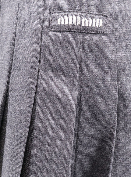 Miu Miu Recycled Silk Pleated Skirt
