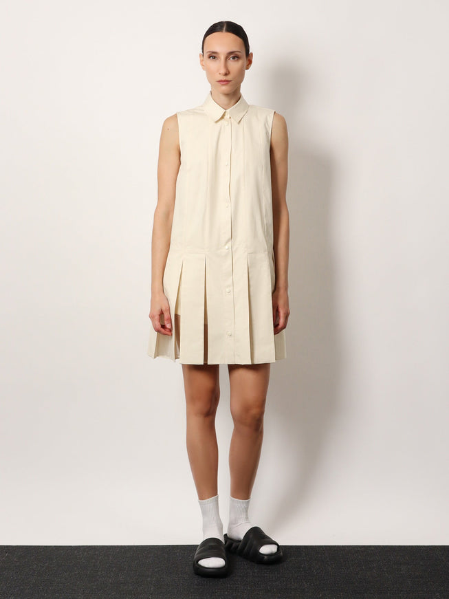 Moncler Cotton And Silk Mini Chemisier Dress
