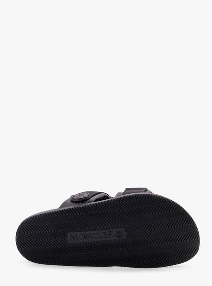 Moncler Mon Summer Leather Sandals With Nylon Details