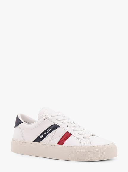 Moncler Monaco2 Leather Sneakers With Logo Print