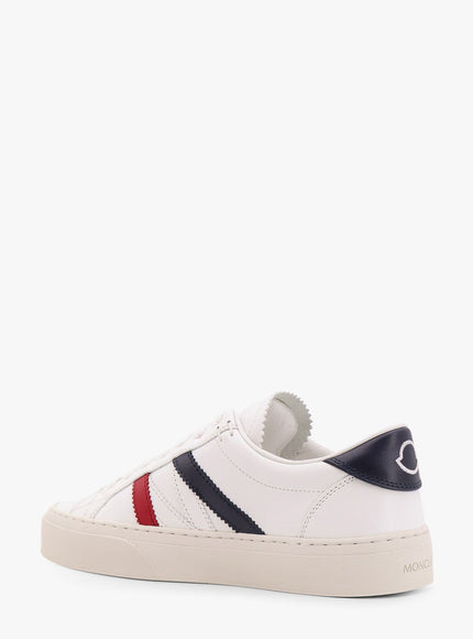 Moncler Monaco2 Leather Sneakers With Logo Print