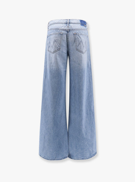 Mother Cotton Blend Jeans Wirh Back Logo Label