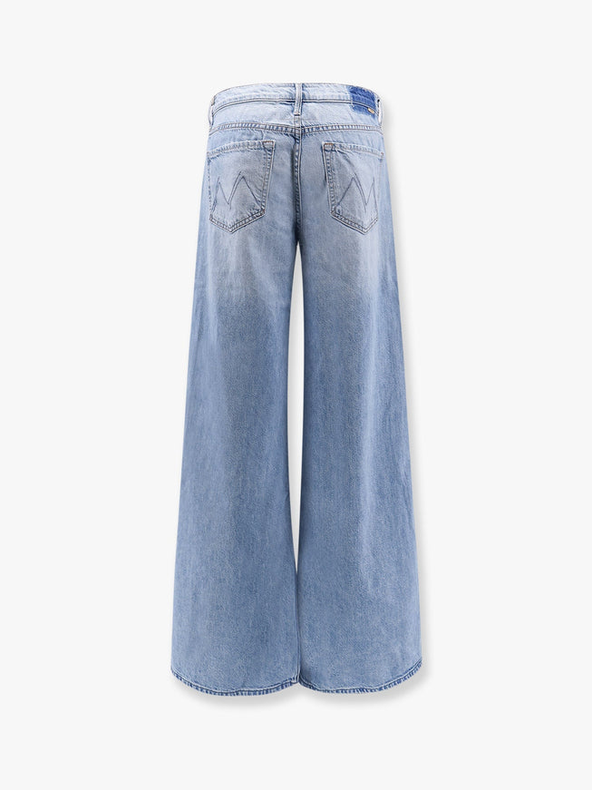 Mother Cotton Blend Jeans Wirh Back Logo Label