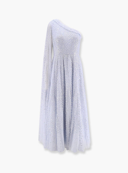 Needle & Thread One-Shoulder Long Dress With Sequins Blu