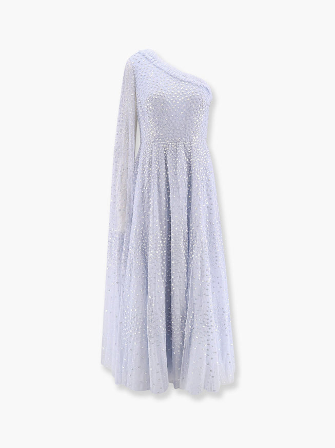 Needle & Thread One-Shoulder Long Dress With Sequins Blu