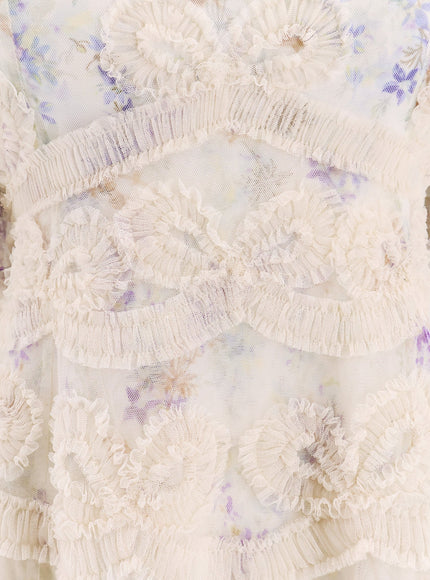 Needle & Thread Long Dress With Multicolor Motif