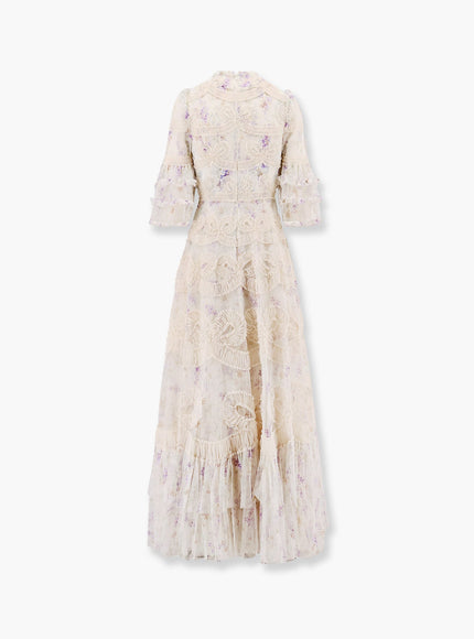 Needle & Thread Long Dress With Multicolor Motif