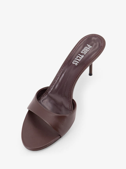 Paris Texas Lidia Mule 70 Leather Heel Sandals