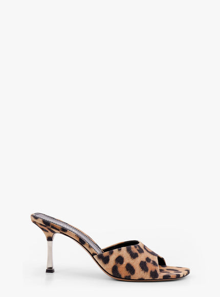 Paris Texas Lorena Suede Sandals With Animal Print Maculato