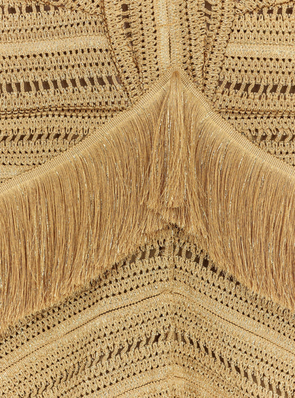 Patbo Pampas Mini Dress With Embroidery And Fringes