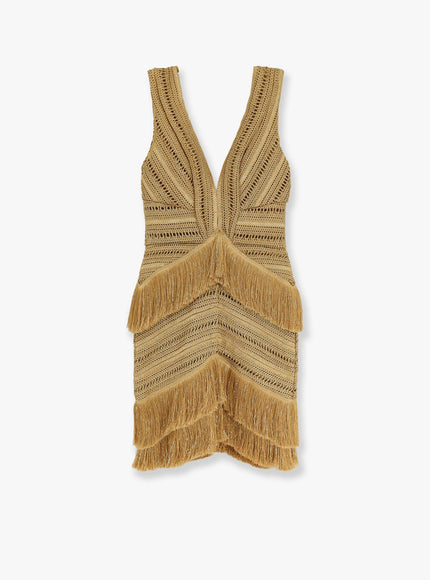 Patbo Pampas Mini Dress With Embroidery And Fringes 8