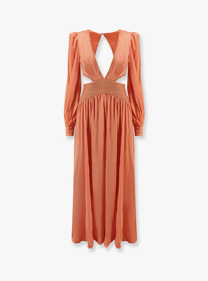 Patbo Satin Sunset Long Dress With Cut-Out Details 6