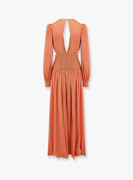 Patbo Satin Sunset Long Dress With Cut-Out Details