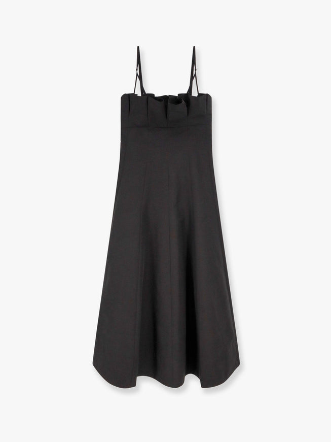 Philosophy Di Lorenzo Serafini Long Dress With Horizontal Neckline Nero