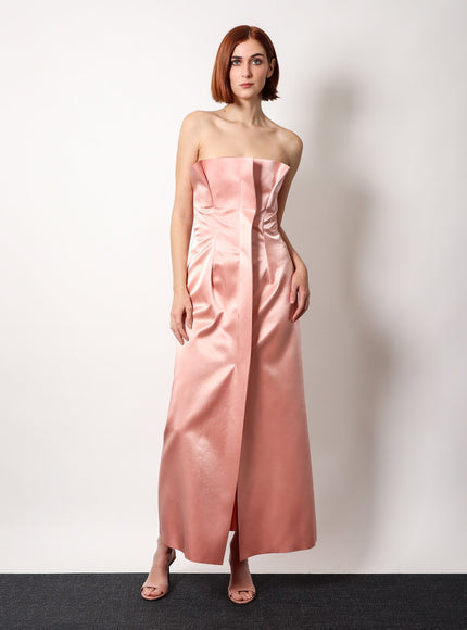 Philosophy Di Lorenzo Serafini Satin Long Dress With Bustier