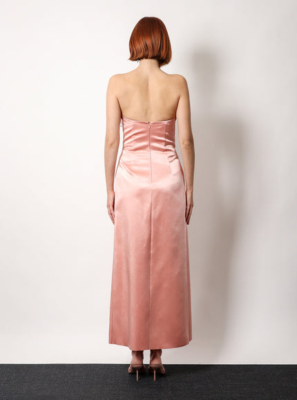 Philosophy Di Lorenzo Serafini Satin Long Dress With Bustier