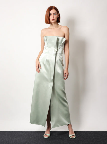 Philosophy Di Lorenzo Serafini Satin Long Dress With Bustier Ellie Belle Philosophy Di Lorenzo Serafini Satin Long Dress With Bustier Ellie Belle