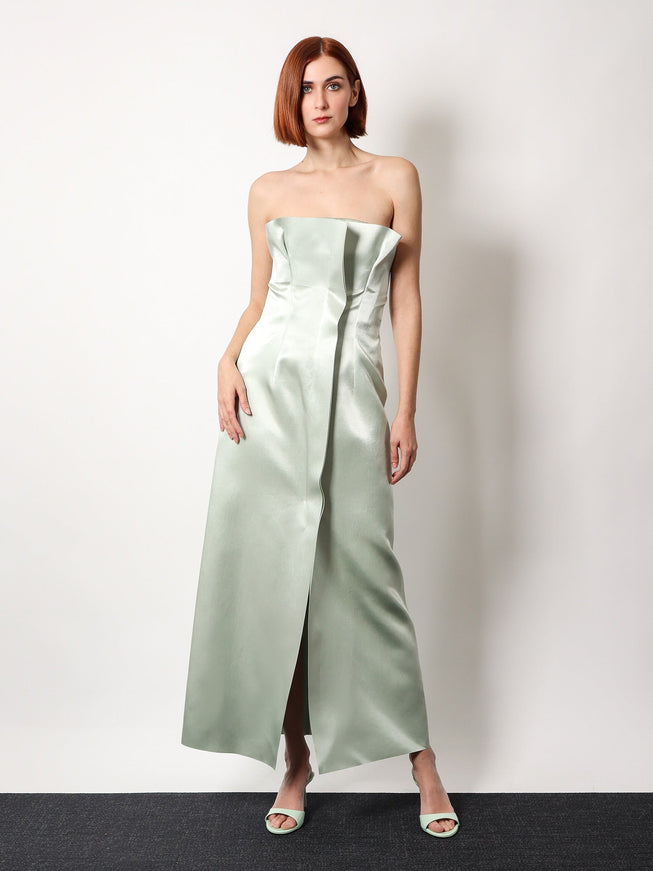 Philosophy Di Lorenzo Serafini Satin Long Dress With Bustier