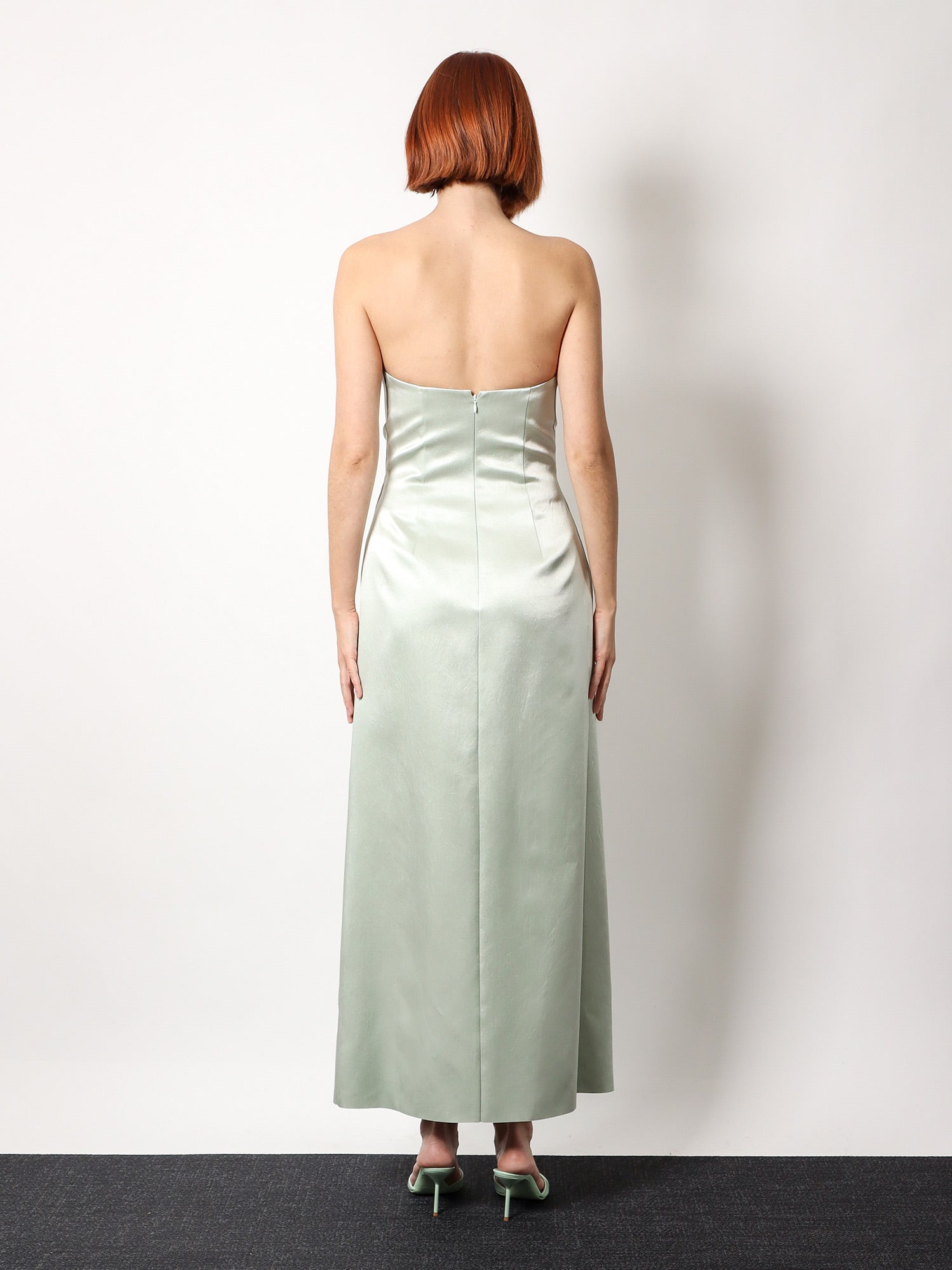 Philosophy Di Lorenzo Serafini Satin Long Dress With Bustier – Ellie Belle