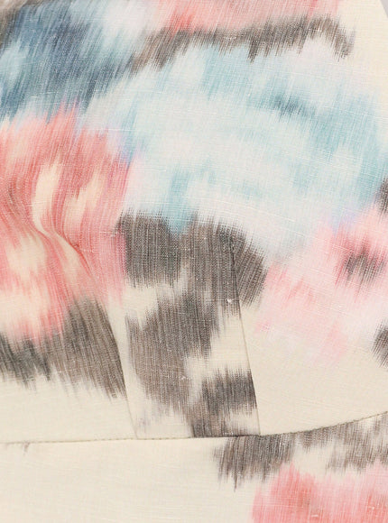 Philosophy Di Lorenzo Serafini Linen Blend Top With Floral Print