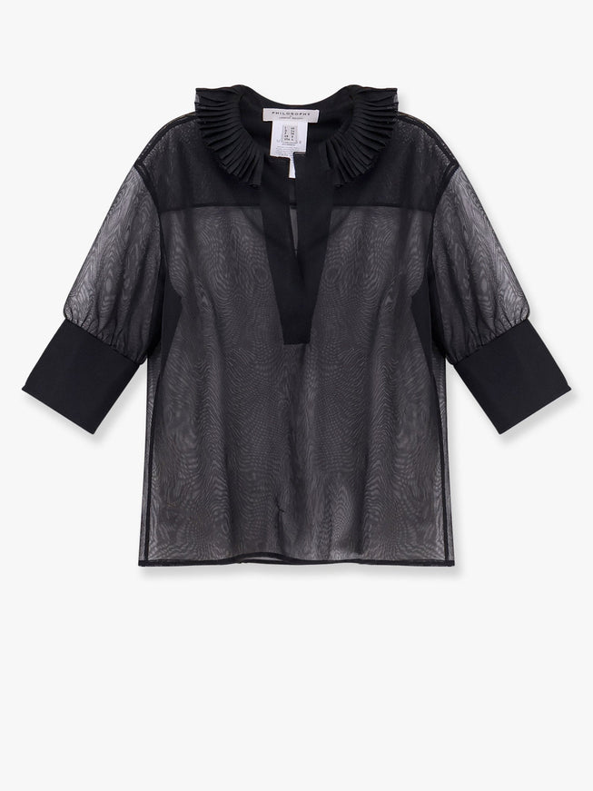 Philosophy Di Lorenzo Serafini Transparent Voile Shirt Nero