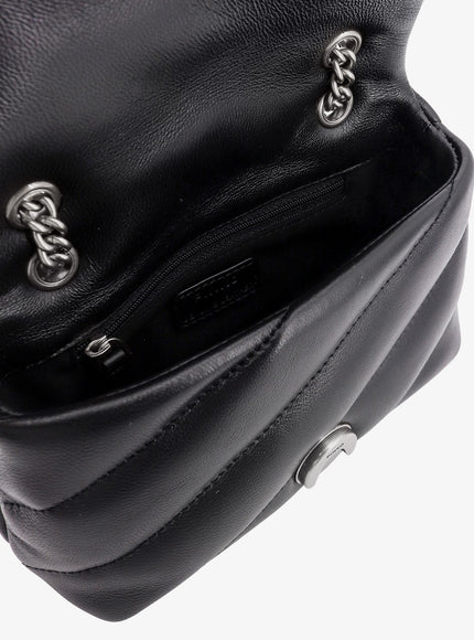 Pinko Matelassé Leather Shoulder Bag With Iconic Love Birds Buckle