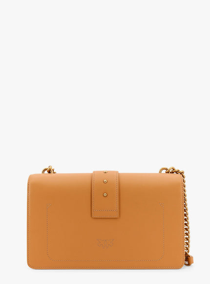 Pinko Leather Shoulder Bag With Love Birds Buckle