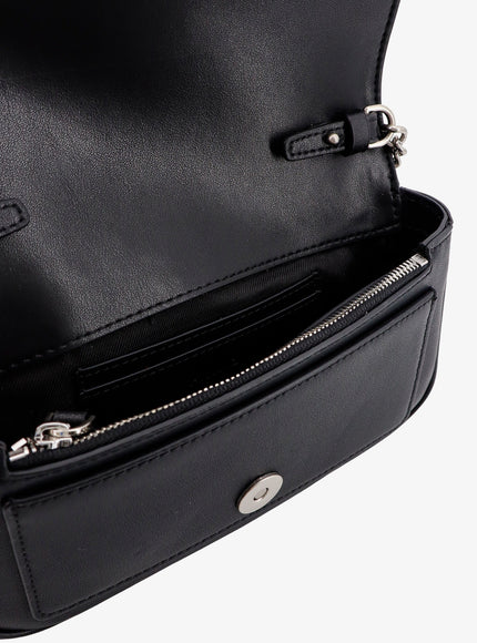 Pinko Love One Pocket Leather Shoulder Bag With Love Birds Buckle