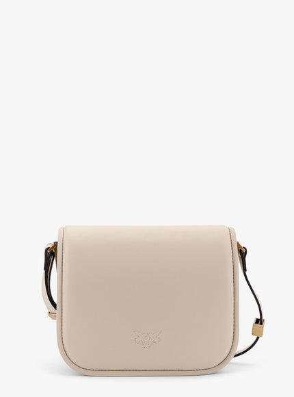 Pinko Love Box Leather Crossbody Bag