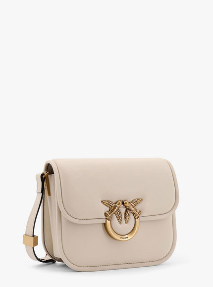 Pinko Love Box Leather Crossbody Bag