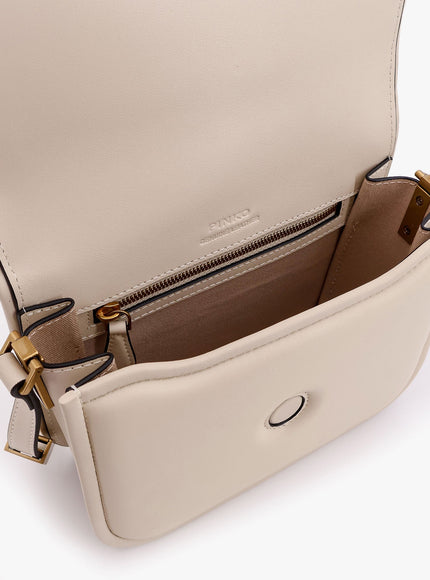 Pinko Love Box Leather Crossbody Bag