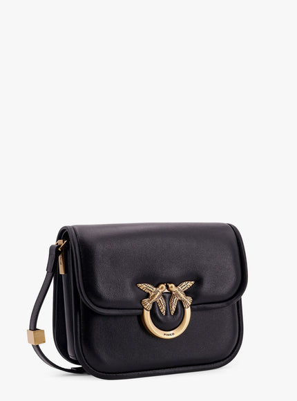 Pinko Love Box Leather Crossbody Bag