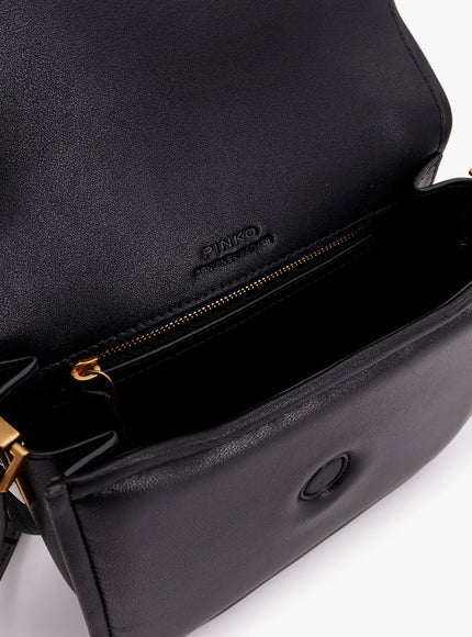 Pinko Love Box Leather Crossbody Bag