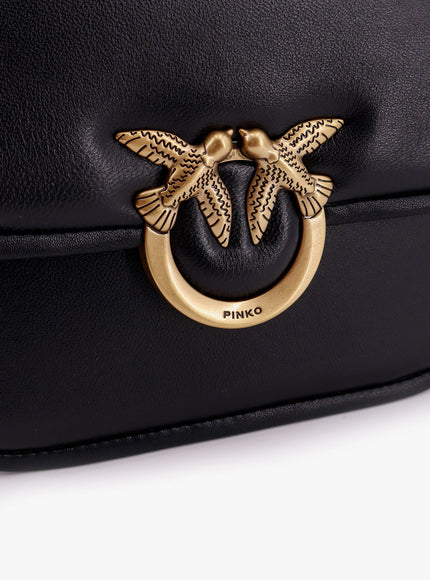 Pinko Love Box Leather Crossbody Bag