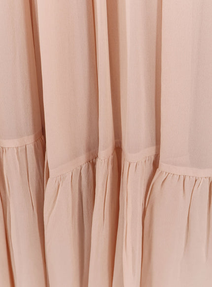 Pinko Venturone Chiffon Long Dress