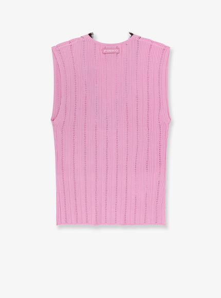 Pinko Montanaia Sleeveless Ribbed Viscose Blend Sweater