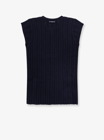 Pinko Tofane Ribbed Viscose Blend Sweater