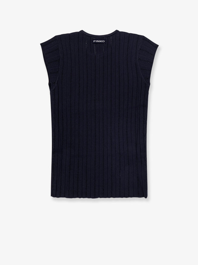 Pinko Tofane Ribbed Viscose Blend Sweater