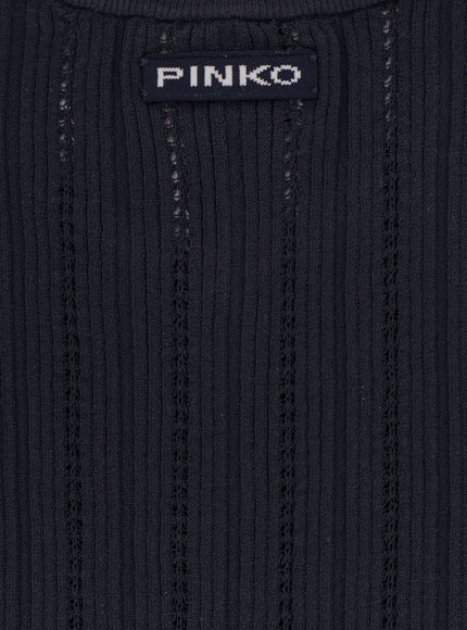 Pinko Tofane Ribbed Viscose Blend Sweater
