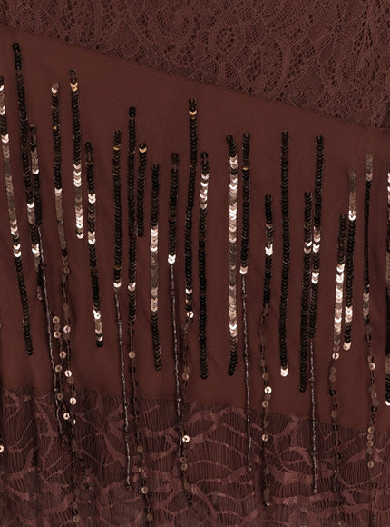 Pinko Ibis Satin And Lace Long Dress