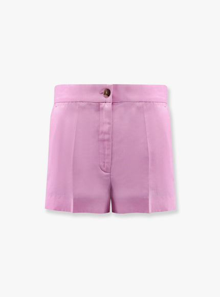 Pinko Scintille Delavã¨ Satin Shorts Rosa