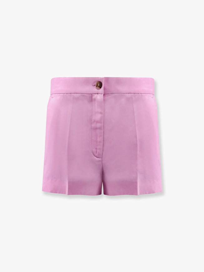 Pinko Scintille Delavã¨ Satin Shorts Rosa