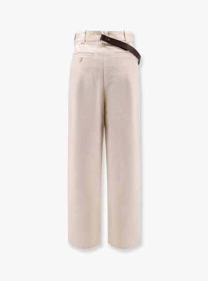 Pinko Reimagine By Pinko X Patrick Mcdowell Cotton Trousers With Crossover And Belt