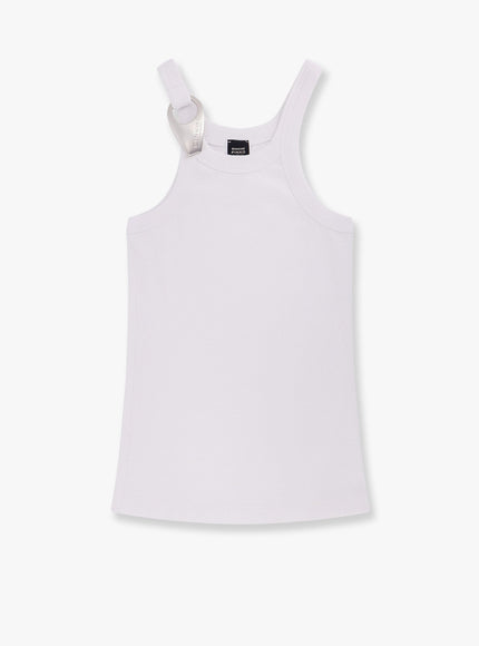 Pinko Stretch Cotton Reimagine Pinko X Patrick Mcdowell Tank Top Bianco